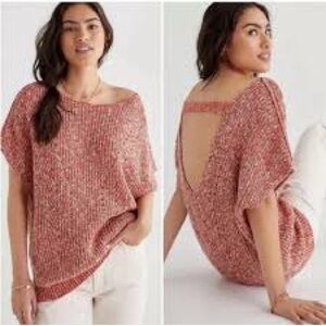 Pilcro Off-the-Shoulder Sweater - Red. Size Small (will fit up to Large)